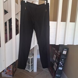Anatomie Ipant Hybred Front Zip Slim Fit Pant in  Black  sz M EUC